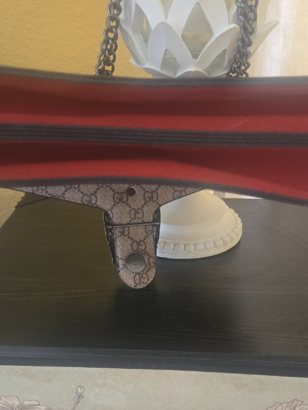 👜👛💎💥Designer Style Monogram Shoulder Bag in Beige and Red - Picture 4 of 4